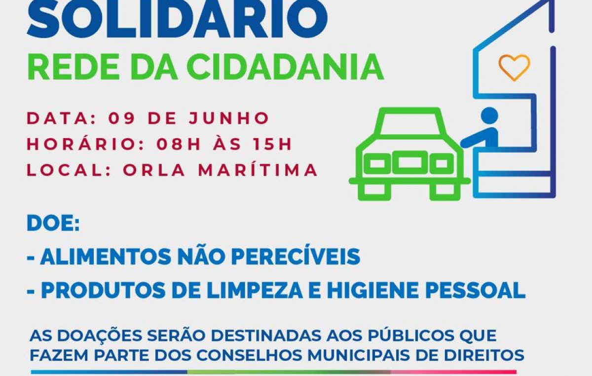 Drive Thru Solidário acontece amanhã (09 de junho)