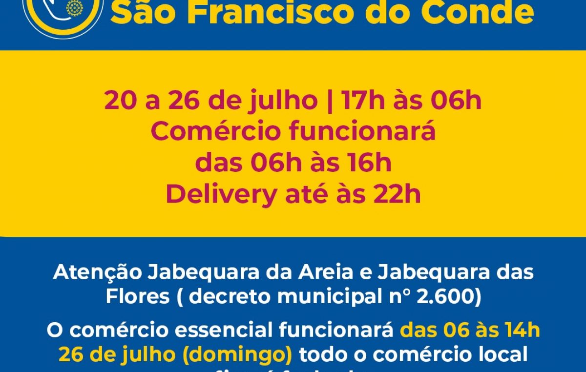 Bairro da Jabequara terá Toque de Recolher a partir das 17h e funcionamento do comércio até às 14h, exceto delivery