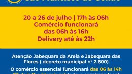 Bairro da Jabequara terá Toque de Recolher a partir das 17h e funcionamento do comércio até às 14h, exceto delivery