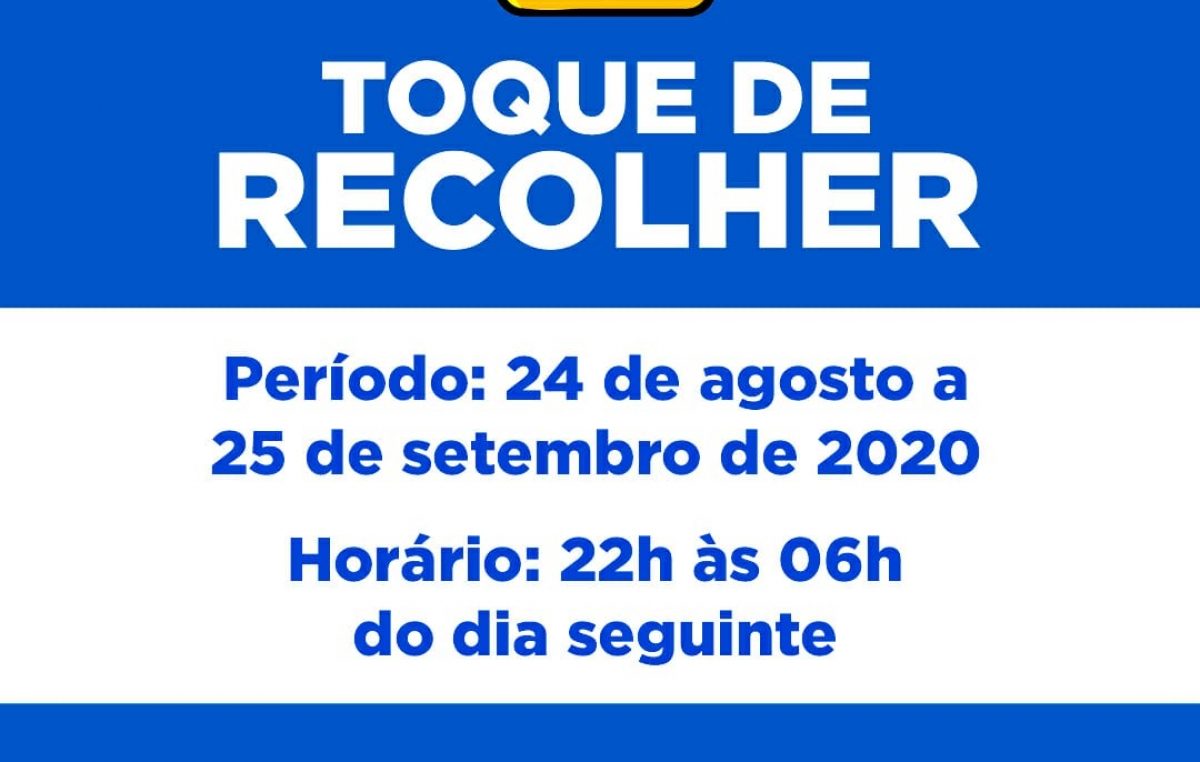 Prefeitura prorroga período do Toque de Recolher, autoriza reabertura de pizzarias, bares, hotéis, pousadas e similares, e autoriza realização de reuniões