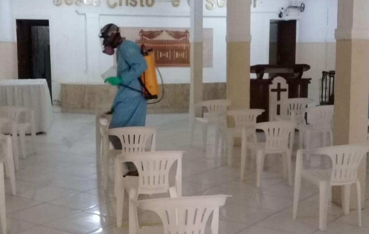 Em São Francisco do Conde, todos os templos religiosos da sede já passaram por desinfecção
