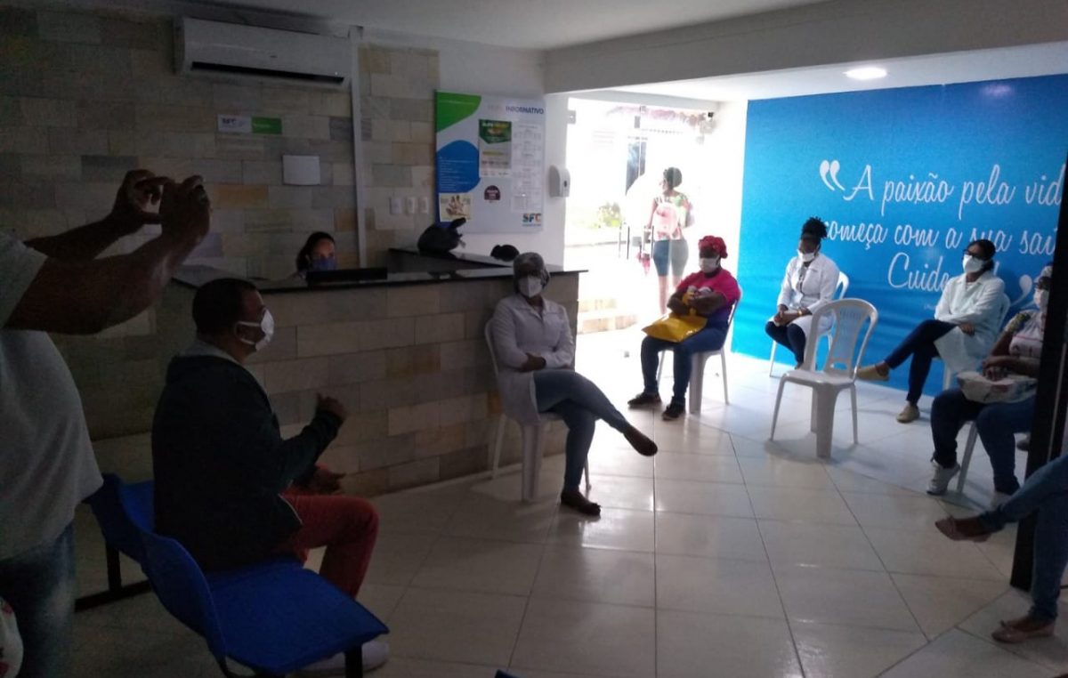 Saúde promoveu roda de conversa sobre “Processo de Trabalho e Medidas de Biossegurança no Contexto da Pandemia”, no Calmonte