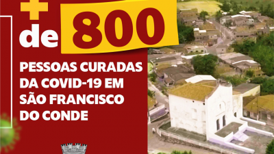 São Francisco do Conde supera os 800 casos curados da COVID-19