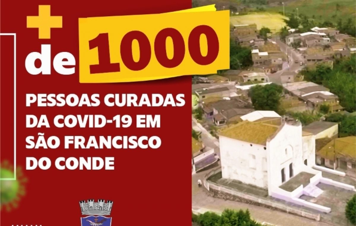 São Francisco do Conde ultrapassa a marca de 1.000 pessoas curadas da COVID-19
