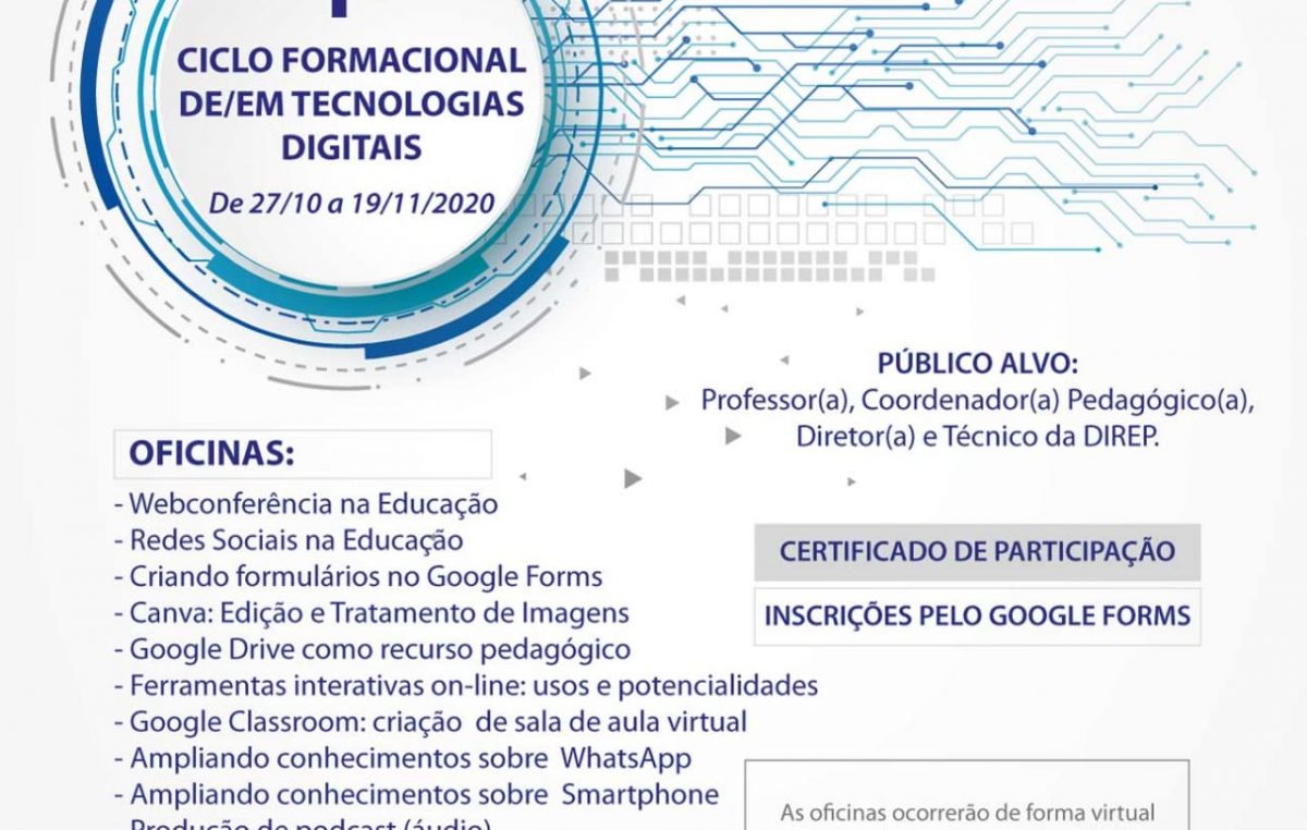 SEDUC realiza o I Ciclo formacional de/em tecnologias digitais