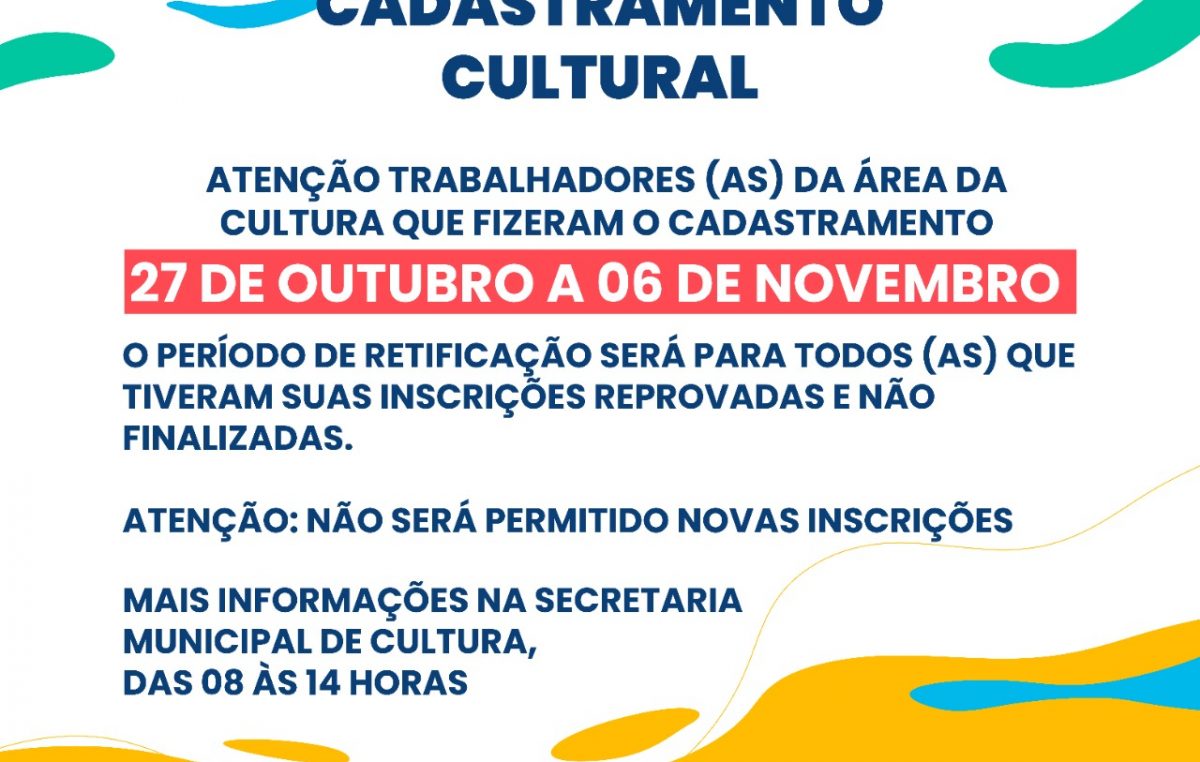 CADASTRAMENTO CULTURAL