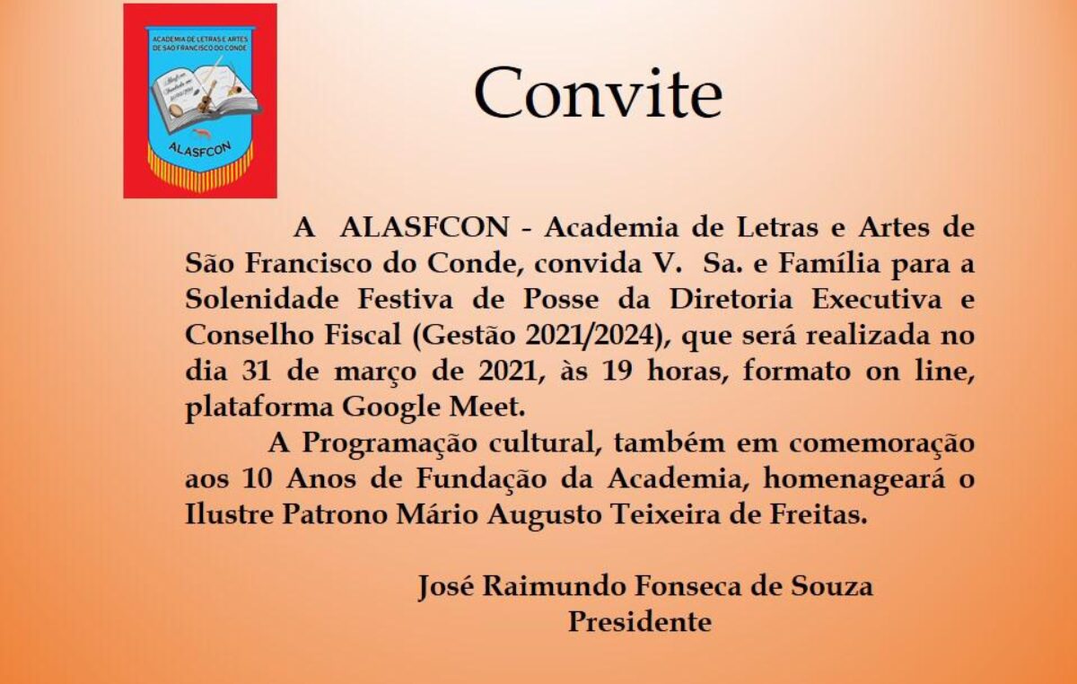 ALASFCOM celebra 10 anos e fará Solenidade de Posse da Diretoria Executiva e Conselho Fiscal, de forma online