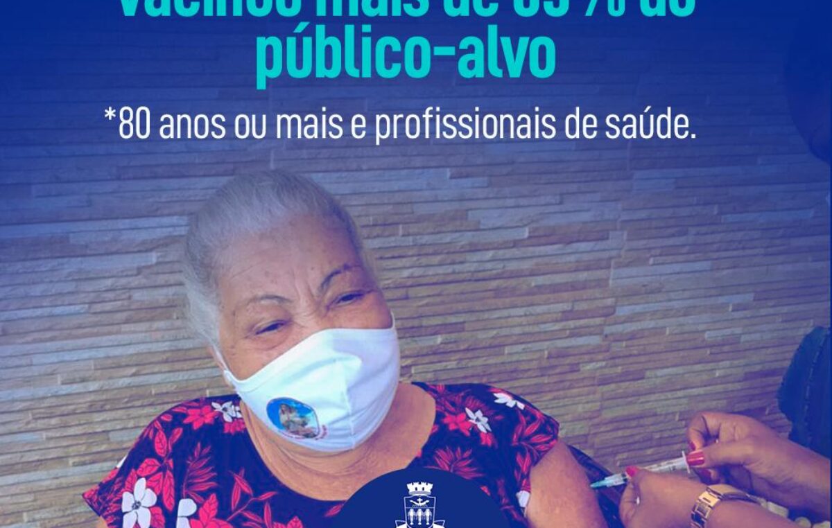 São Francisco do Conde já vacinou mais de 85% do público-alvo contra o coronavírus