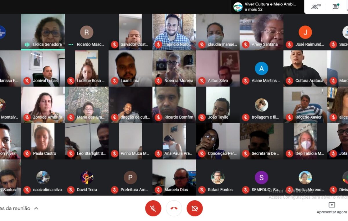 Encontro virtual reuniu dirigentes das Secretarias de Cultura do Estado para dialogar sobre a nova resolução da Lei Aldir Blanc