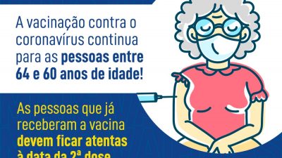 São Francisco do Conde segue vacinando pessoas de 64 a 60 anos contra o coronavírus