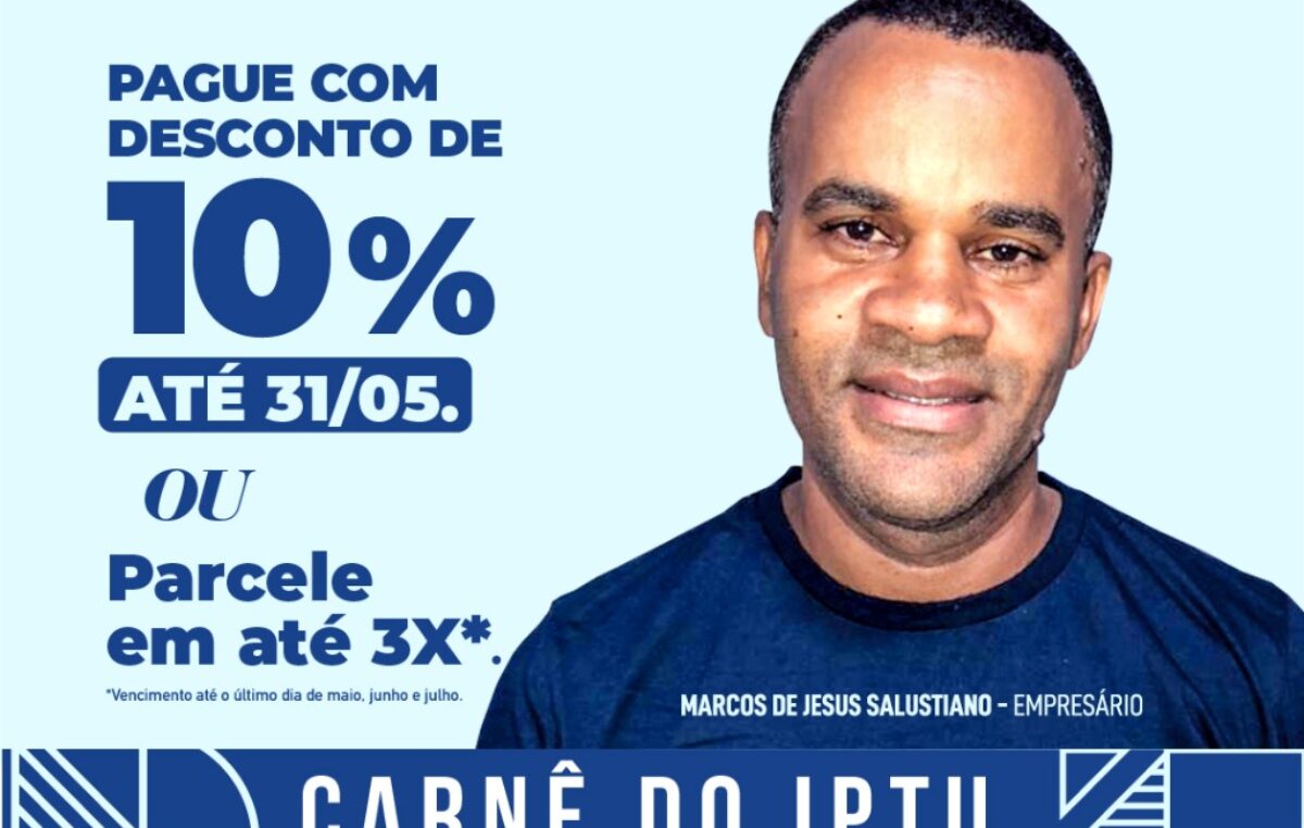 IPTU 2021 com 10% de desconto até 31 de maio