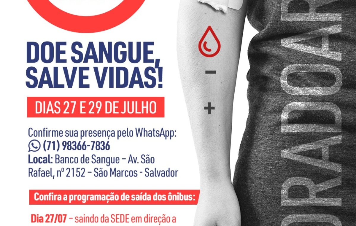 Participe da Campanha ‘Sangue Jovem’ e ajude a salvar vidas