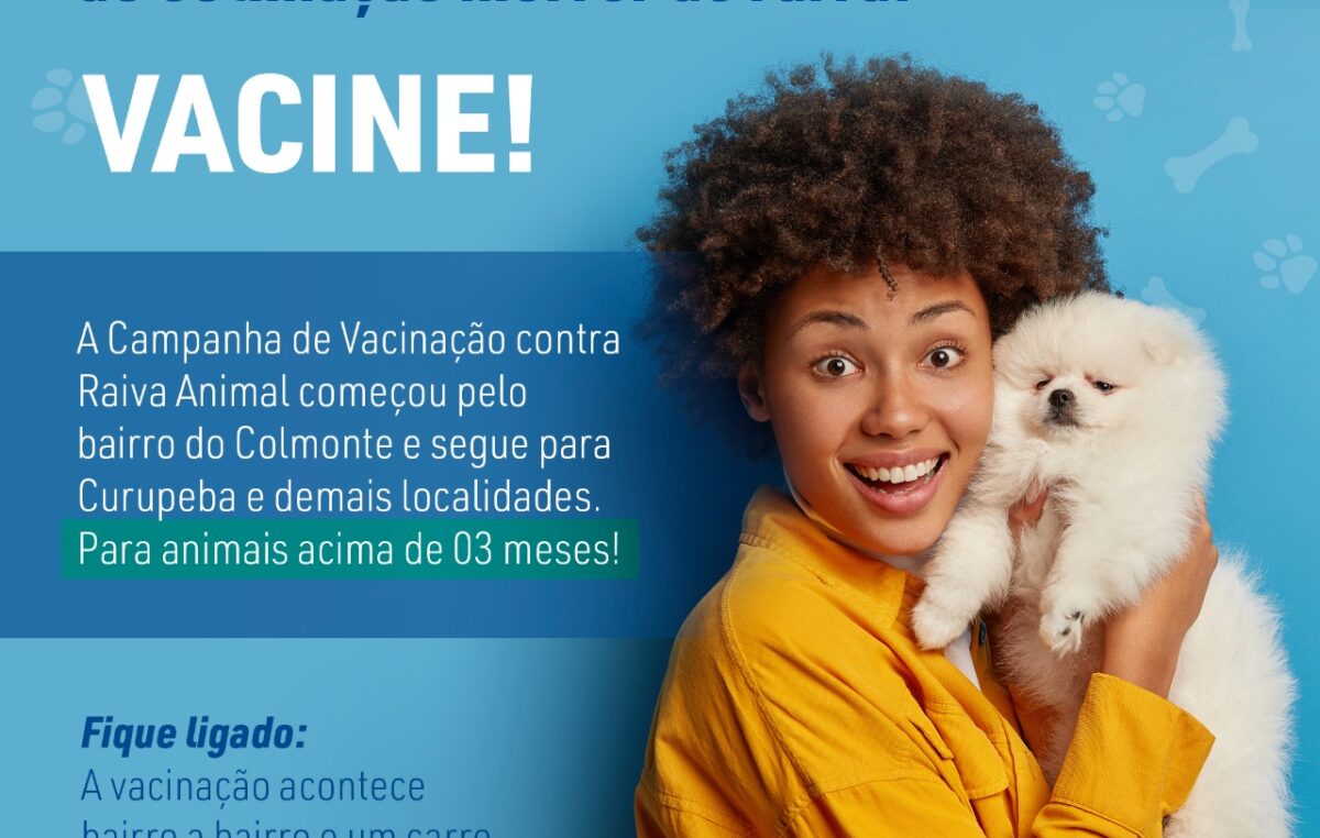 Saúde inicia campanha de vacinação de cães e gatos contra a raiva