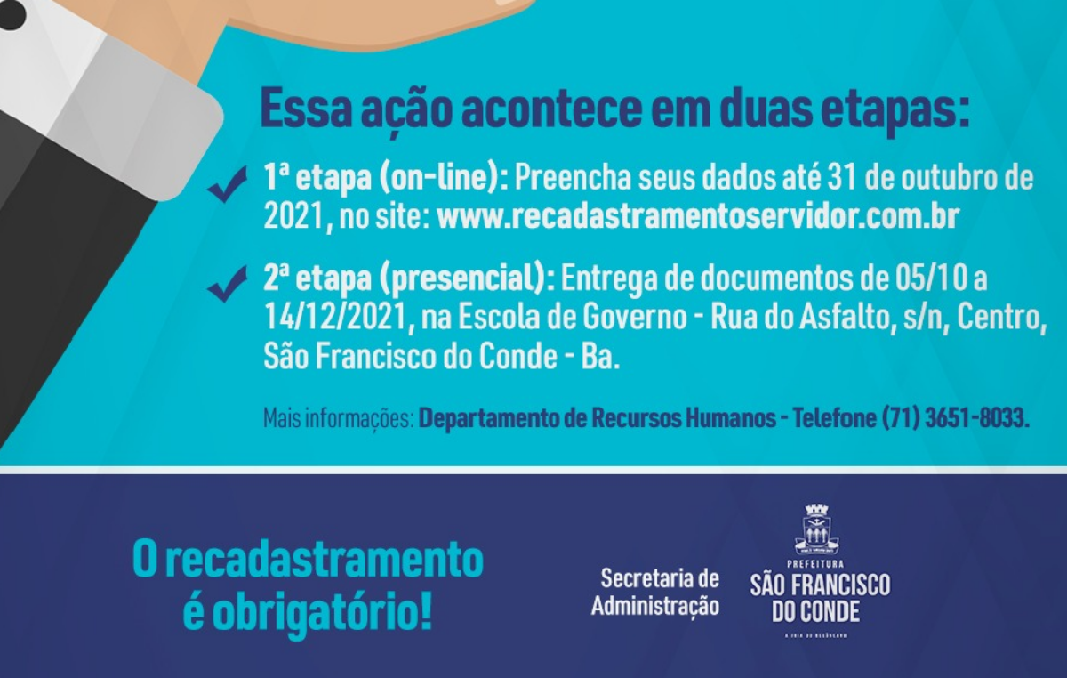 Prefeitura realiza o recadastramento dos servidores municipais