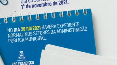 Dia do servidor público é transferido para 1º de novembro em 2021