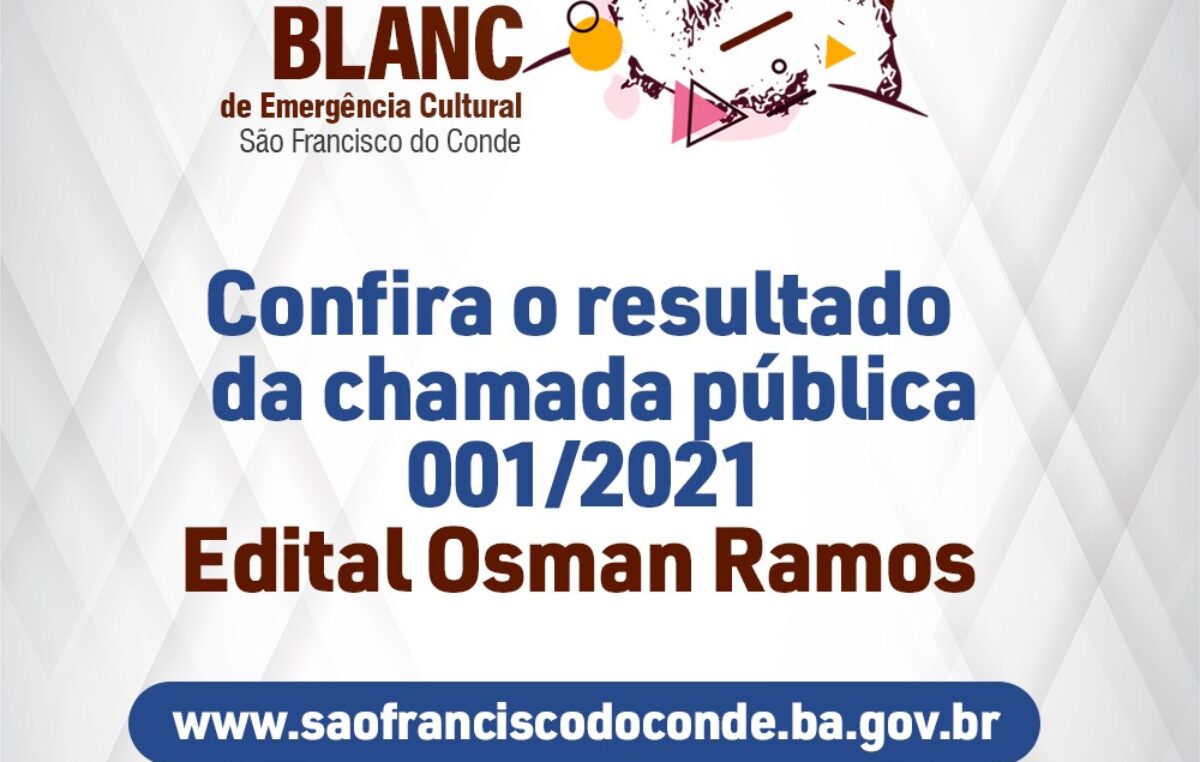 Prefeitura divulga lista de aprovados do Edital Osman Ramos