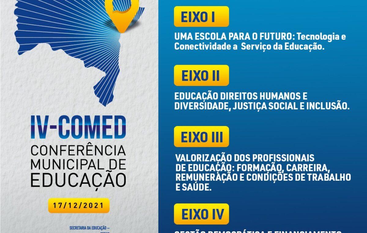 Entenda como será o processo de inscrição para a IV Conferência Municipal de Educação