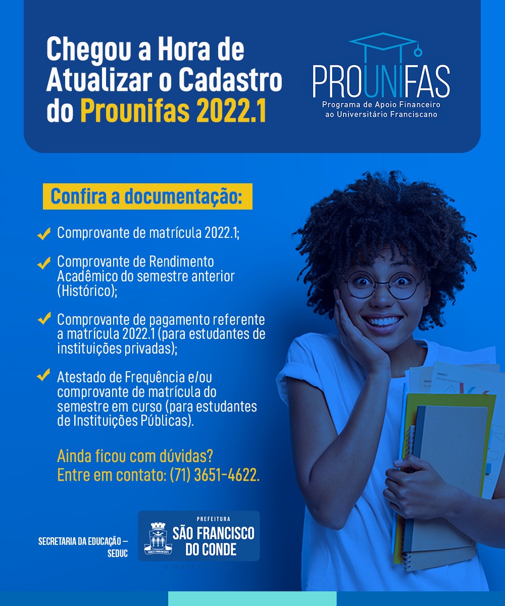 Recadastramento do Prounifas foi prorrogado até 16 de fevereiro de 2022