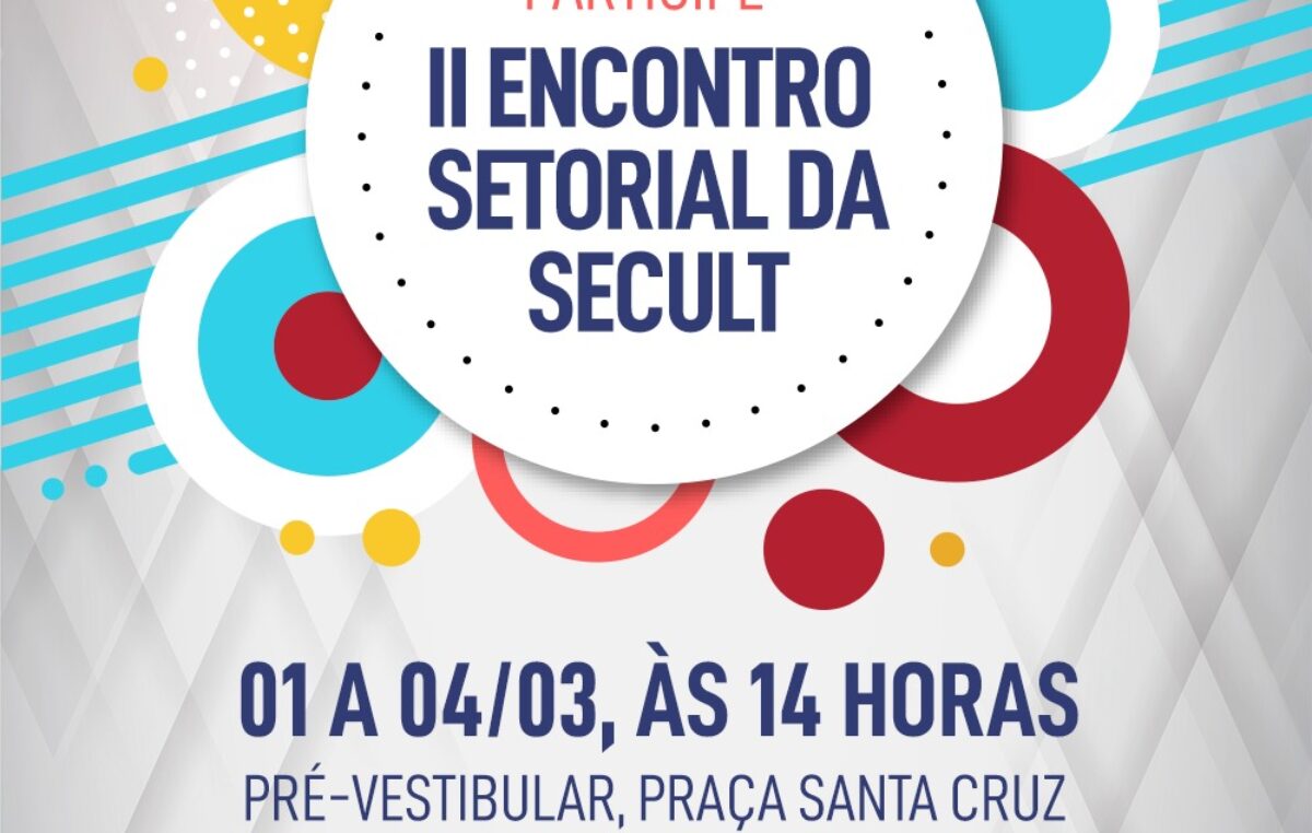 II Encontro Setorial da SECULT de 01 a 04 de março