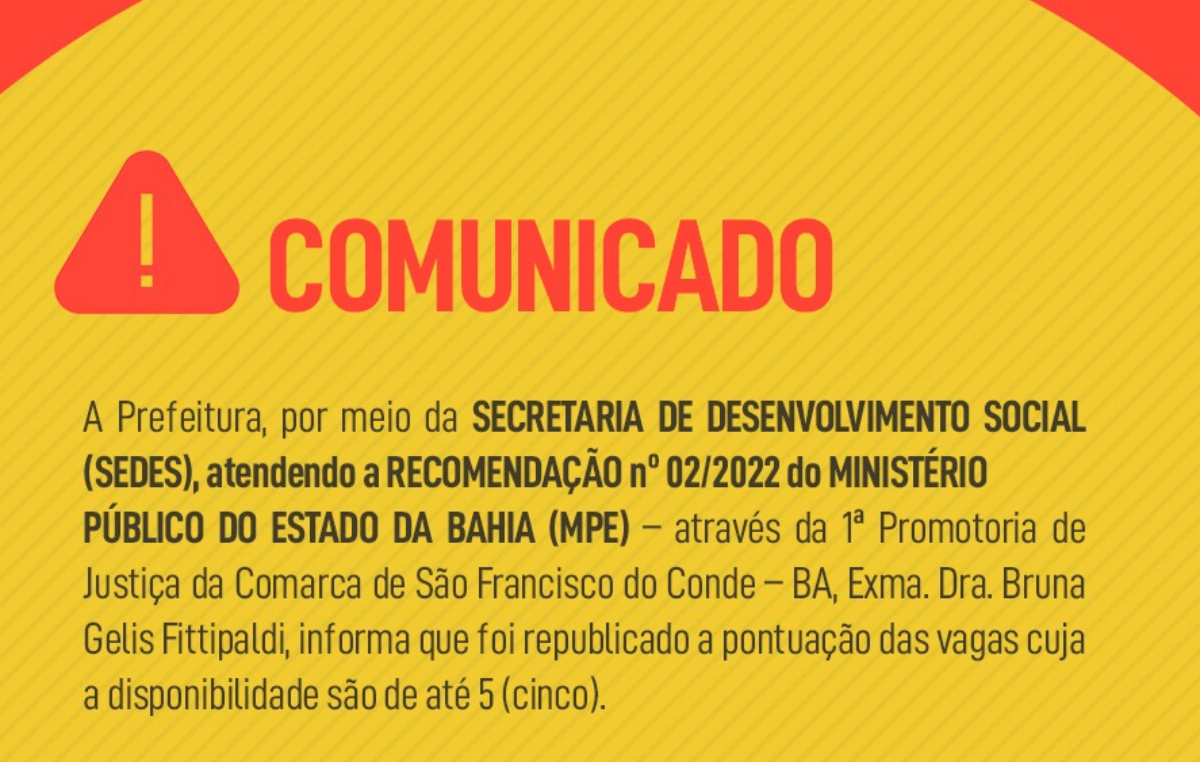 Secretaria de Desenvolvimento Social (Sedes) reabre Processo Seletivo Simplificado (PSS) Edital Nº 002/2021