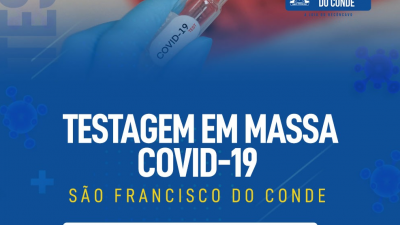Testagem em massa para Covid-19 iniciou nesta segunda-feira (14), em São Francisco do Conde