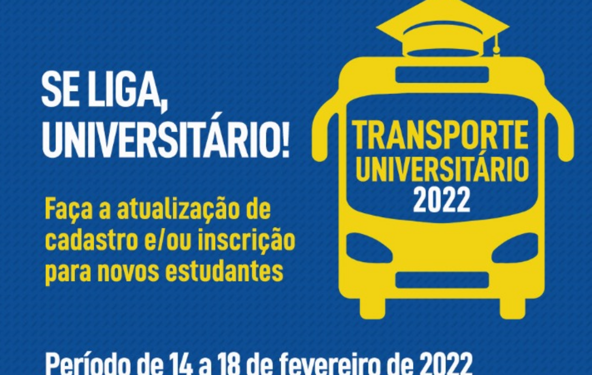 Transporte Universitário: atualização de cadastro e inscrição para novos estudantes