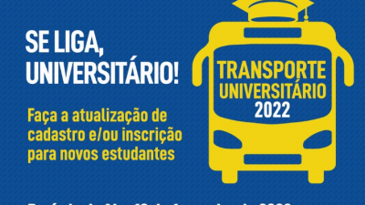 Transporte Universitário: atualização de cadastro e inscrição para novos estudantes