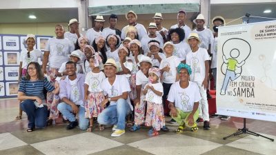 Projeto ‘Tem Criança no Samba’ reuniu sambadores e sambadeiras mirins, no mercado cultural