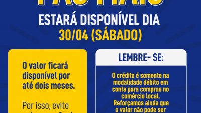 PAGAMENTO DO PAS + Mais um lote estará disponível no Sábado (30)