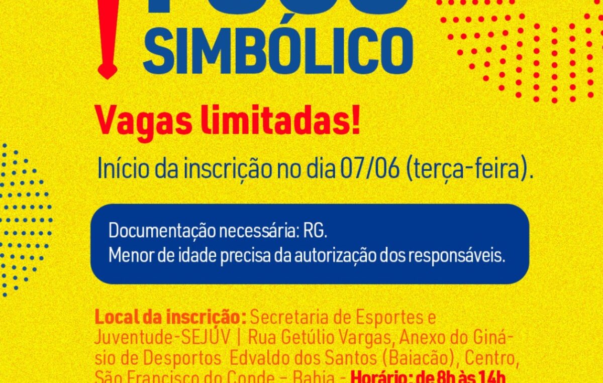 Inscrição para o fogo simbólico