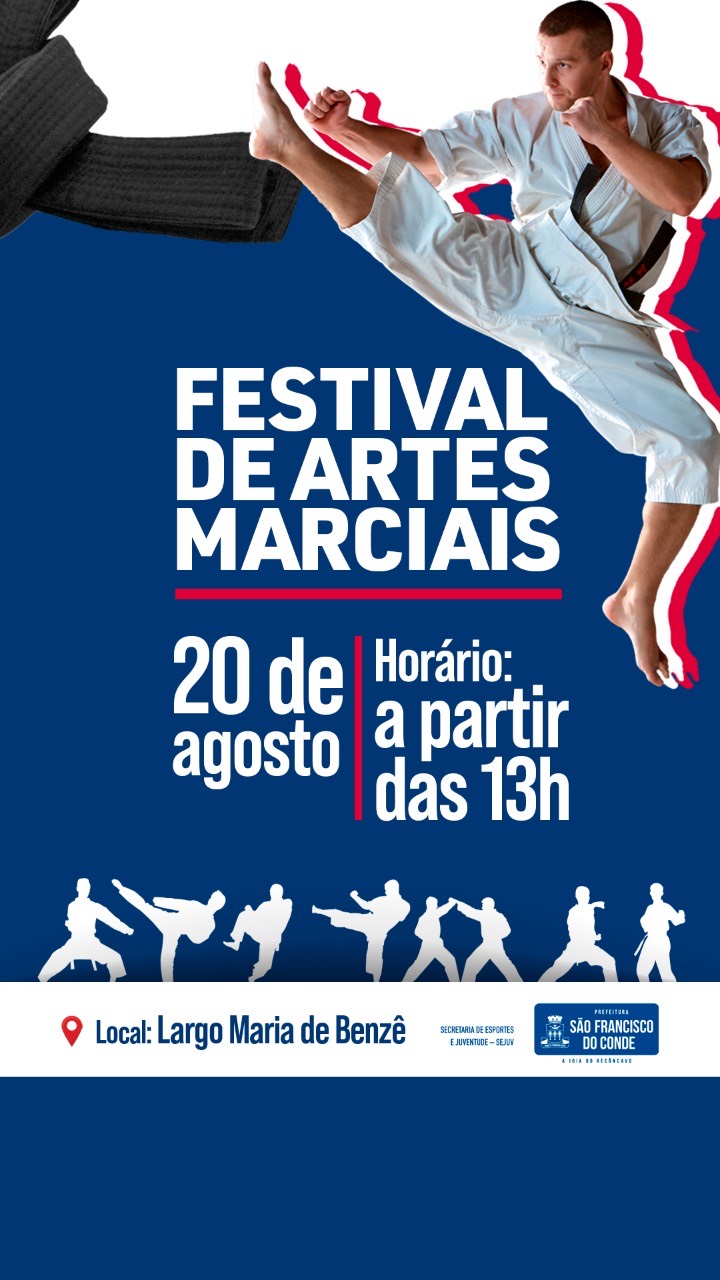 Festival de Artes Marciais acontecerá neste sábado (20)