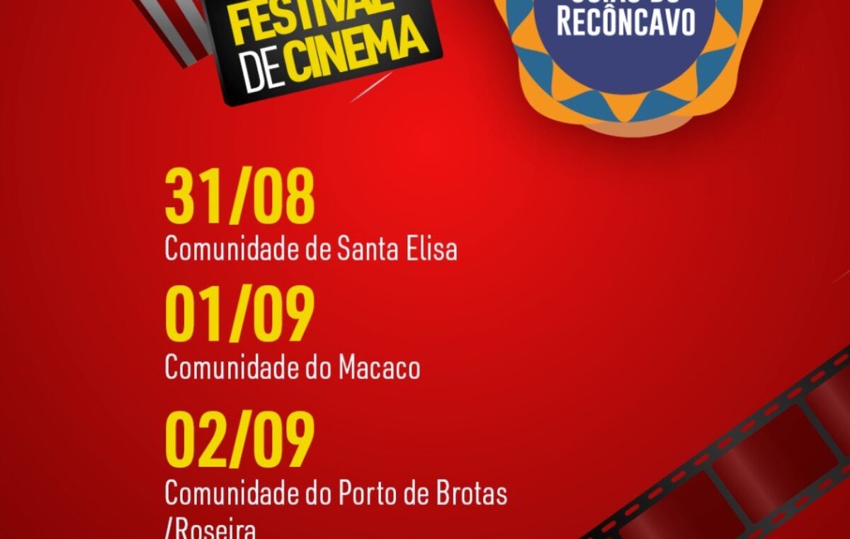 Festival de Cinema Joias do Recôncavo irá percorrer os bairros de São Francisco do Conde