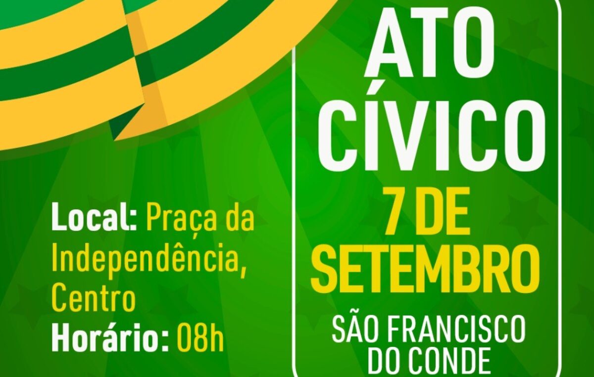 7 de Setembro será celebrado com ato cívico em São Francisco do Conde