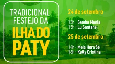 Tradicional Festejo da Ilha do Paty acontece nos dias 24 e 25 de setembro