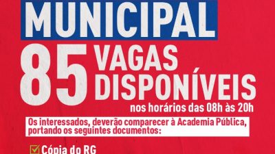 Academia Pública Municipal tem vagas disponíveis