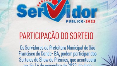 Festa do Servidor Público: saiba como participar do Sorteio do show de Prêmios