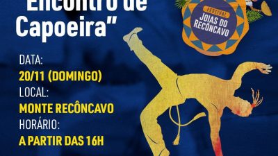 Roda do Candeeiro: Encontro de Capoeira será realizado no dia 20 de novembro
