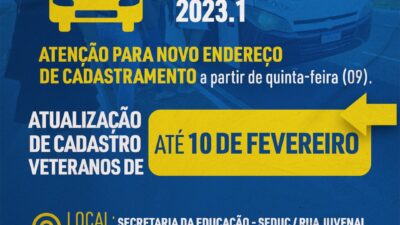 Atenção para o NOVO ENDEREÇO DE CADASTRAMENTO: Transporte Universitário 2023.1