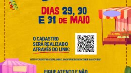 SEPLANDEC: credenciamento de ambulantes e barraqueiros para o Arraiá Joia do Recôncavo, acontece nos dias 29, 30 e 31 de maio