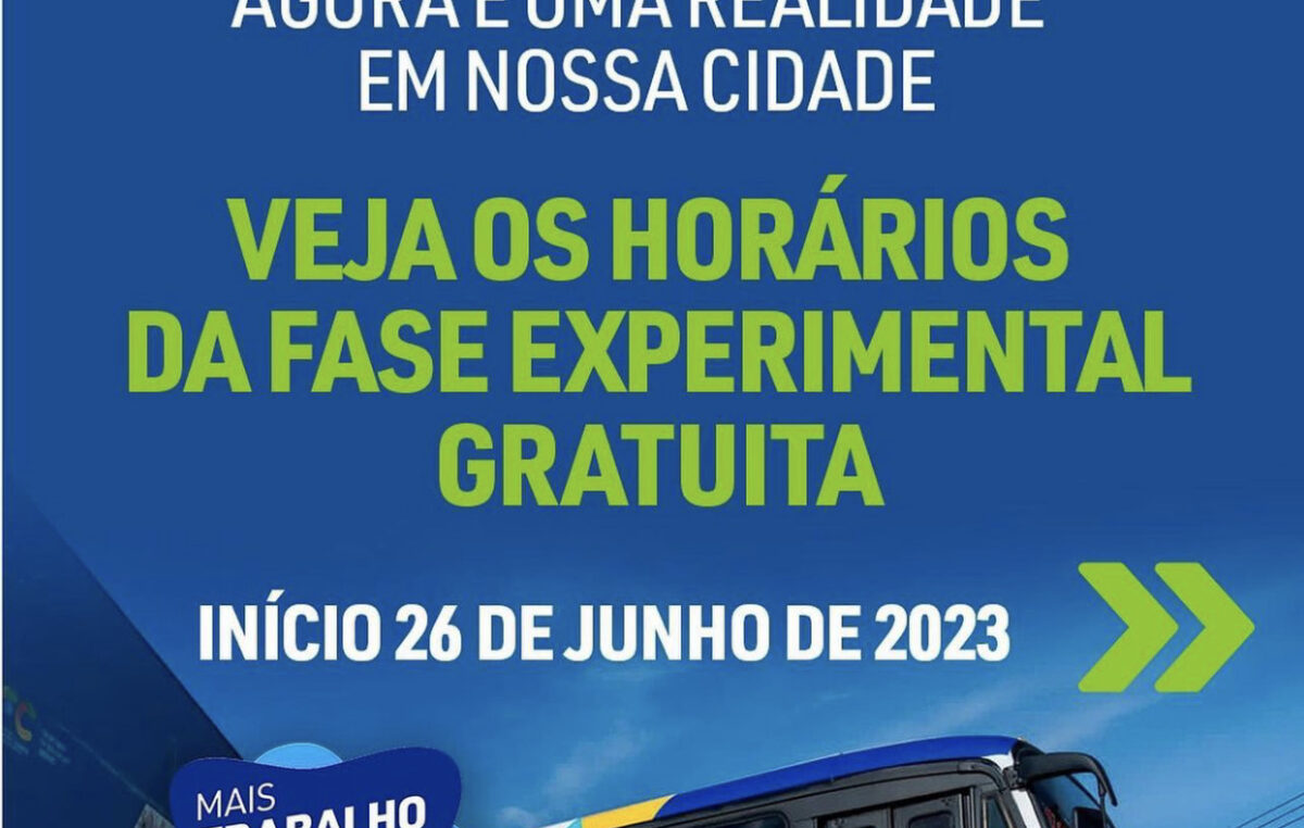 Transporte Público Municipal: veja os horários da fase experimental gratuita