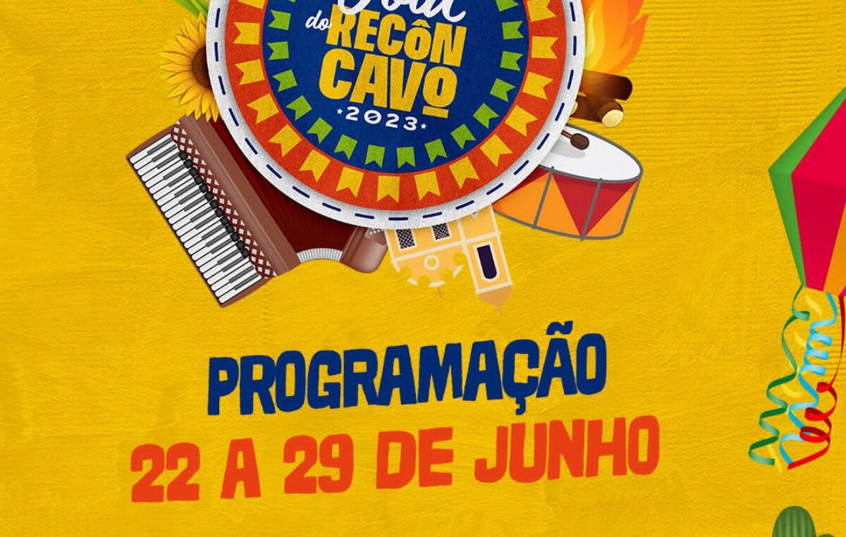 Tudo pronto para o Arraiá Joia do Recôncavo 2023: confira a programação do PALCO PRINCIPAL: