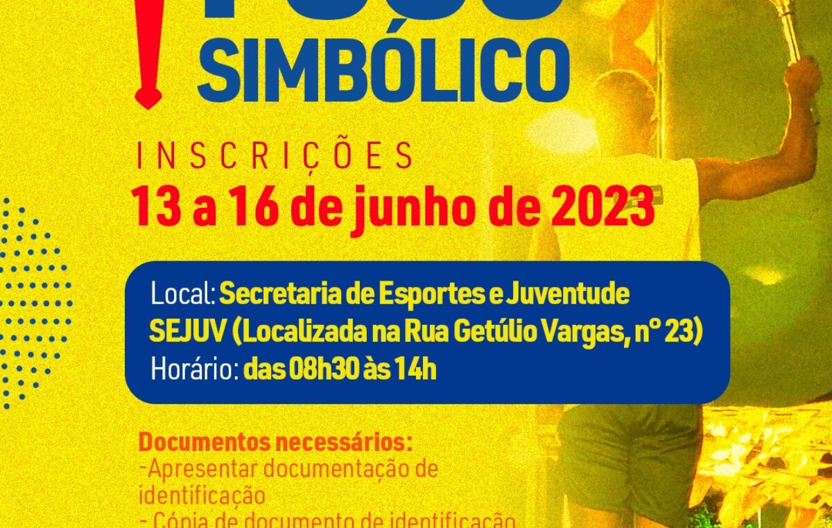 SEJUV: estão abertas as inscrições para participar do Fogo Simbólico