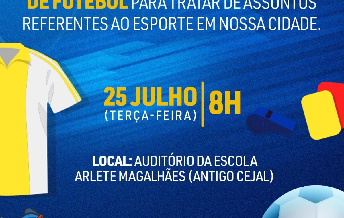 Reunião com as associações, fazedores de esportes e clubes de futebol