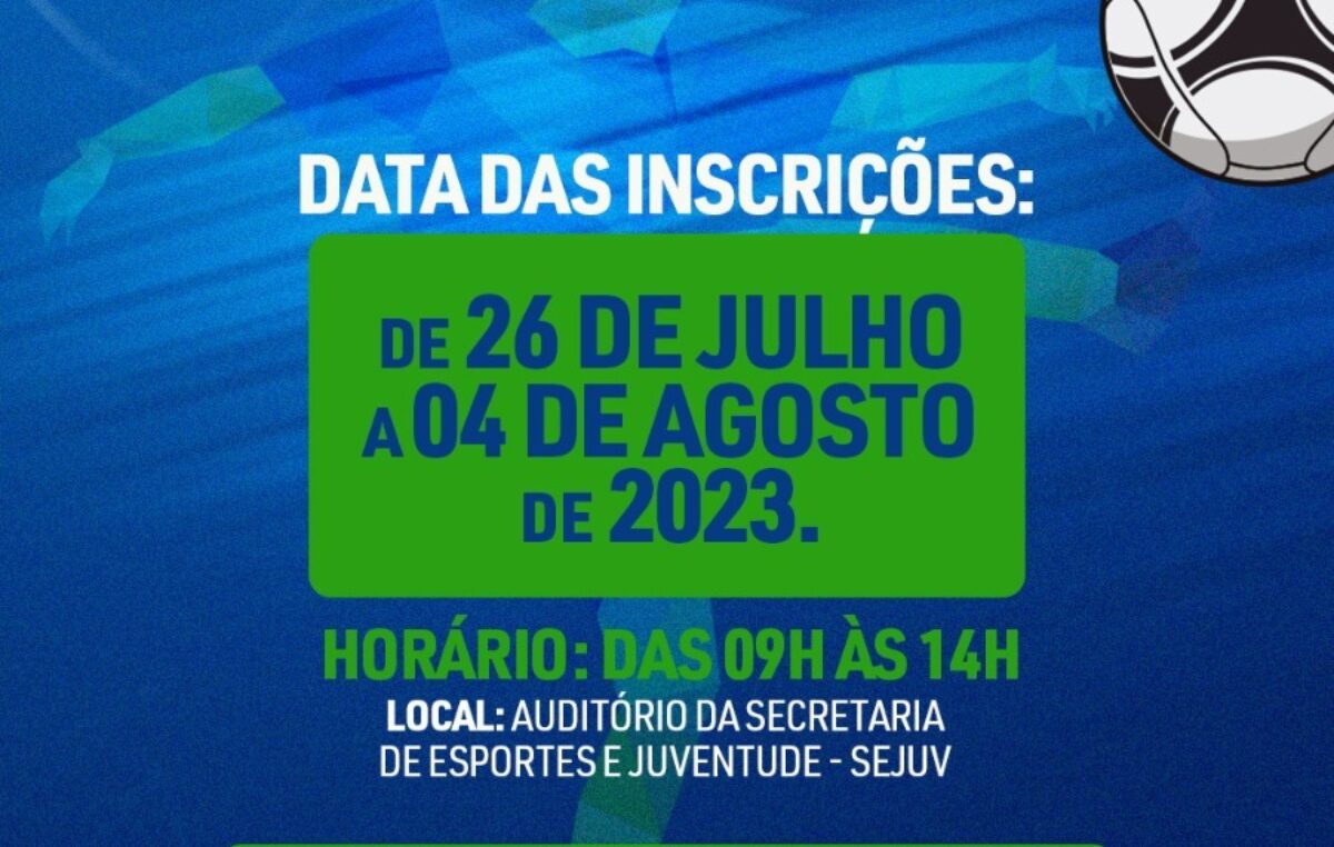 Inscrições para a COPA INTERBAIRROS DE FUTEBOL DE CAMPO / ADULTO