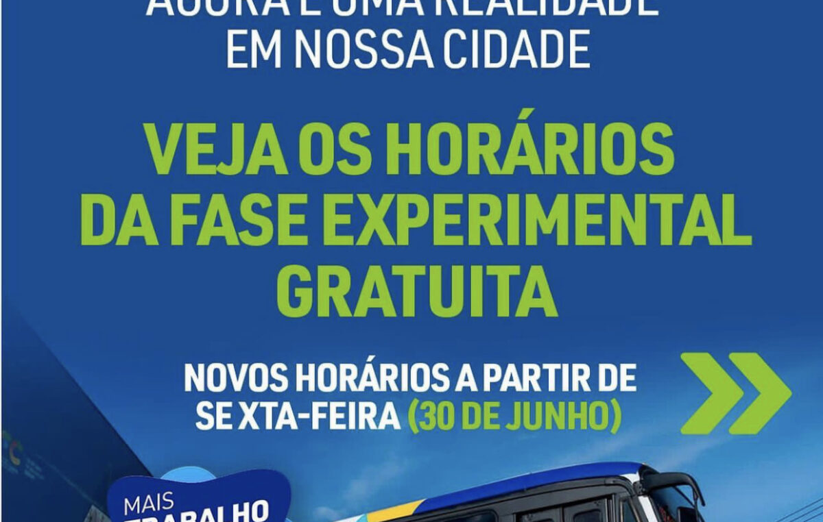 Transporte público Coletivo Municipal Urbano: confira os horários