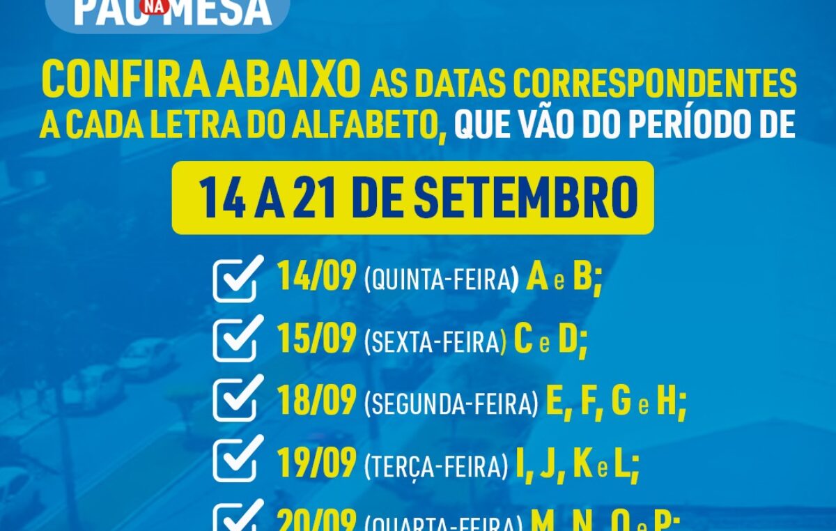 PAGAMENTO PÃO NA MESA – SETEMBRO 2023