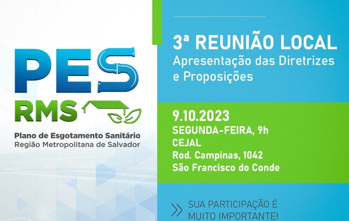 SESCOP convida comunidade a conhecer e debater as Diretrizes e Proposições para o Plano de Esgotamento Sanitário do município