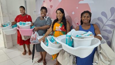 Prefeitura promove ação solidária entregando kits de enxoval a gestantes assistidas pelo CRAS São Bento.