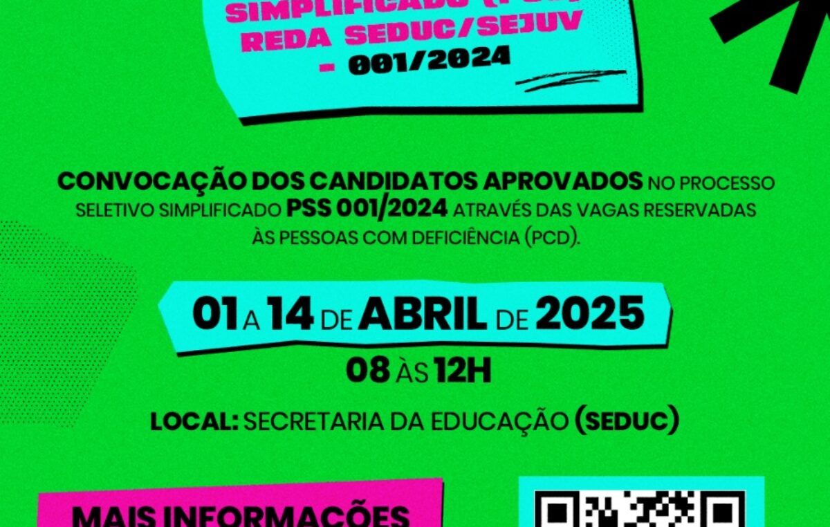 Prefeitura convoca candidatos PCD do PSS 001/2024 para entrega de documentos