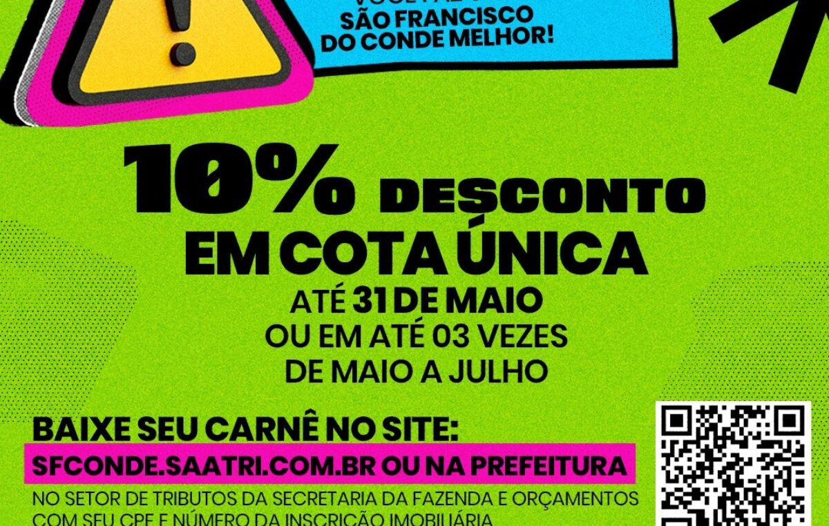 IPTU 2025: Prefeitura lança campanha do IPTU e contribuinte pode realizar pagamento de cota única com 10% de desconto até 31 de maio